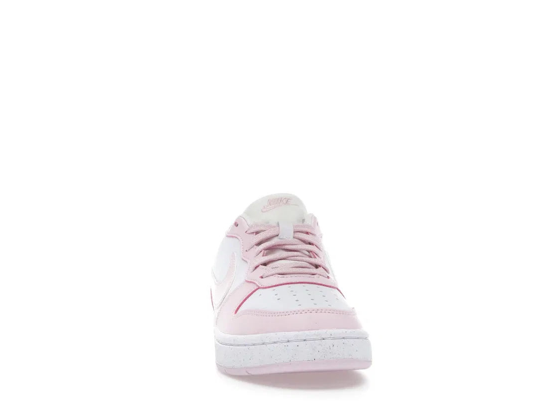 Детские кроссовки для девочек с низким профилем Nike Court Borough Low Recraft Nike, White/Pink Foam — фото 2