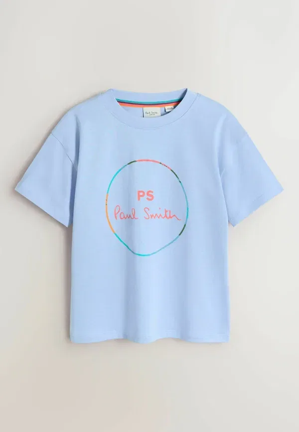 Футболка хлопковая Paul Smith Junior, белый/синий/зеленый — фото 4