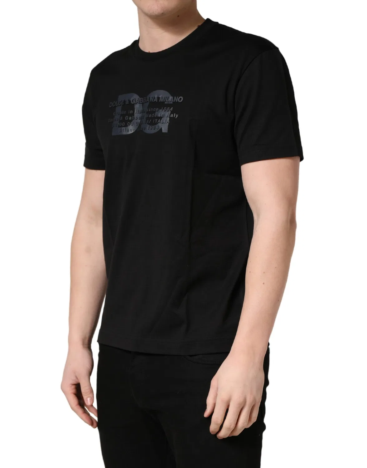 Футболка с коротким рукавом и круглым вырезом Dolce & Gabbana, Black — фото 3