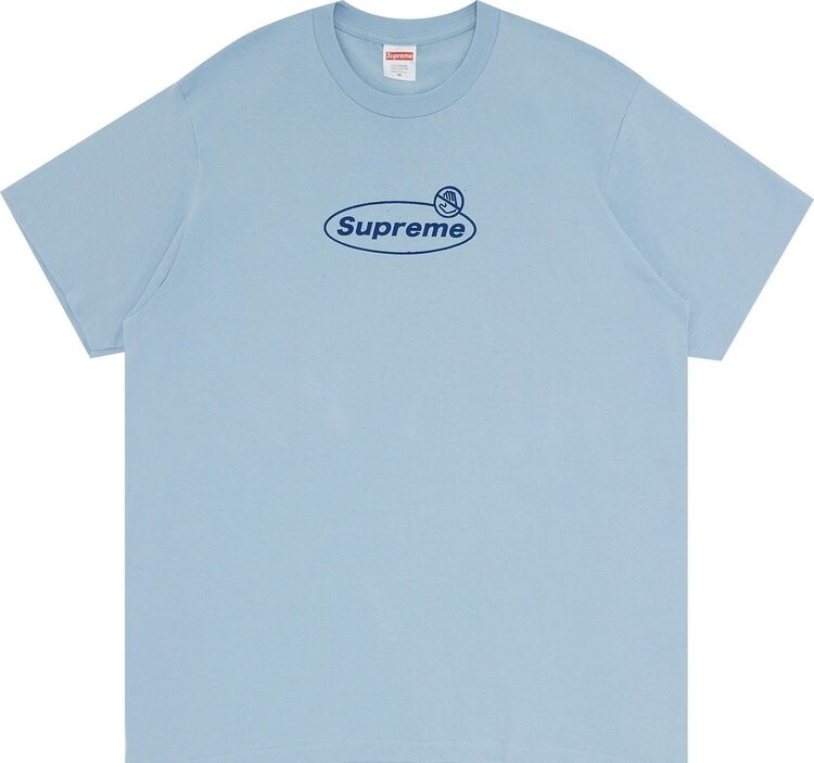 

Футболка Supreme Warning Tee 'Dusty Blue', синий