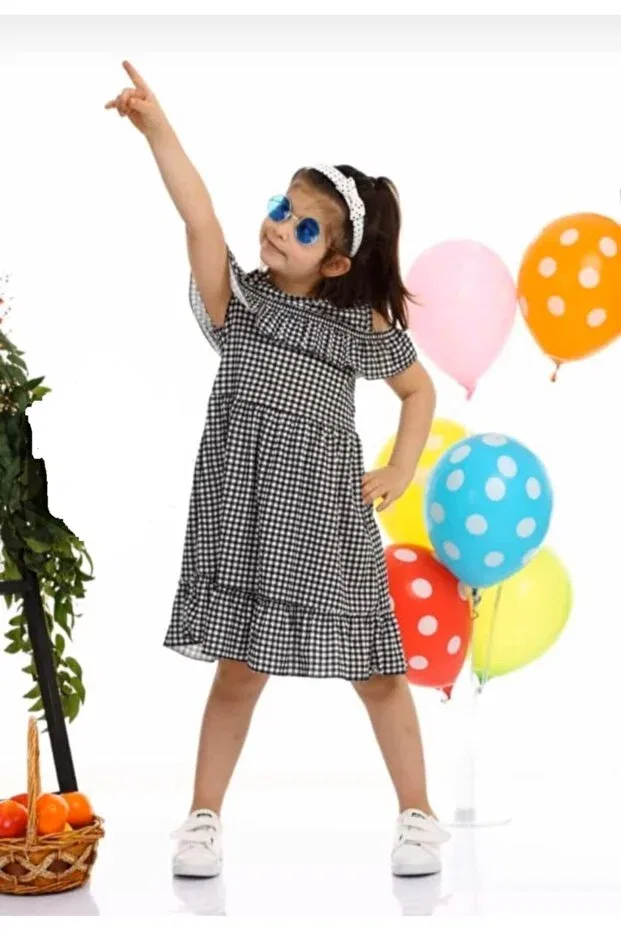 Детское платье для девочек с принтом Tarzkids, Black