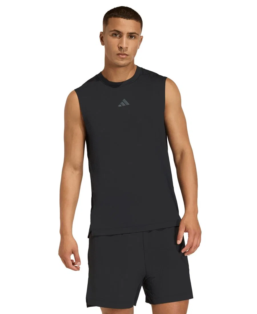 Майка-безрукавка с принтом D4T Prime Lift Three-Stripes adidas, Black