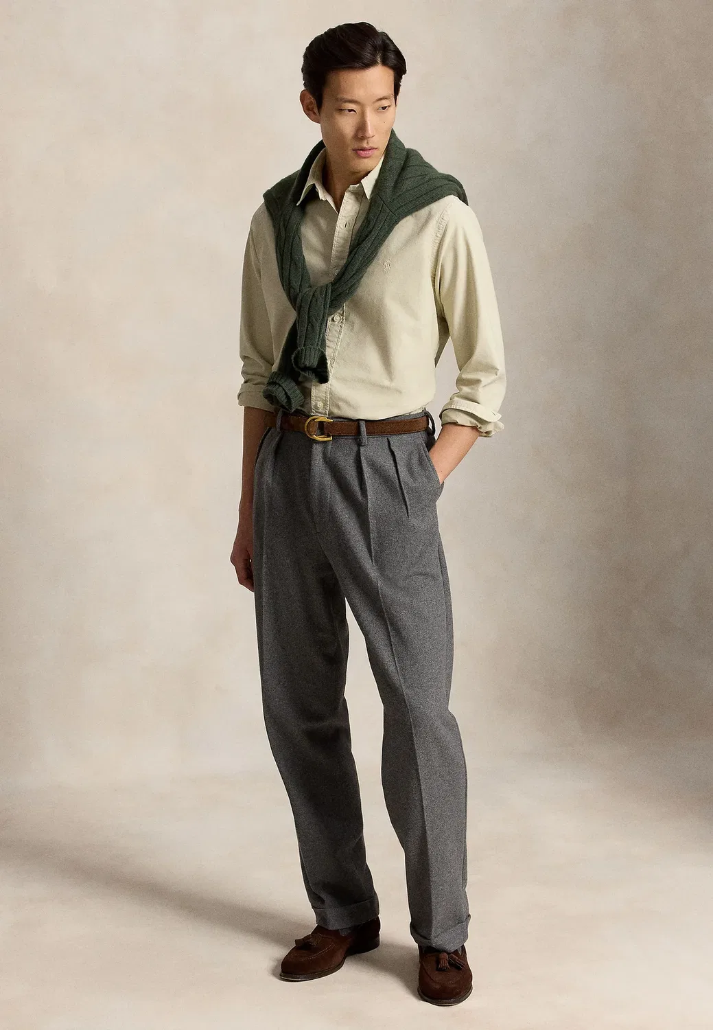 Рубашка Polo Ralph Lauren, Classic Stone — фото 2