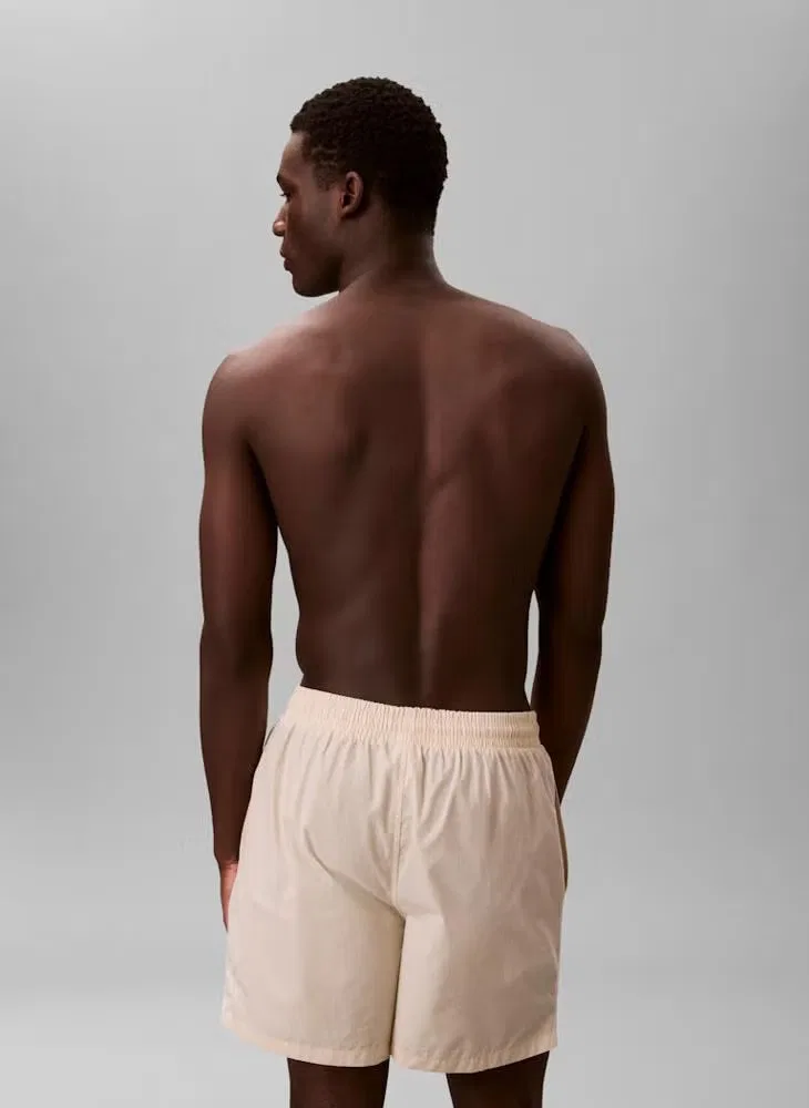 Шорты пижамные с вышитым логотипом Calvin Klein, полосатый — фото 2