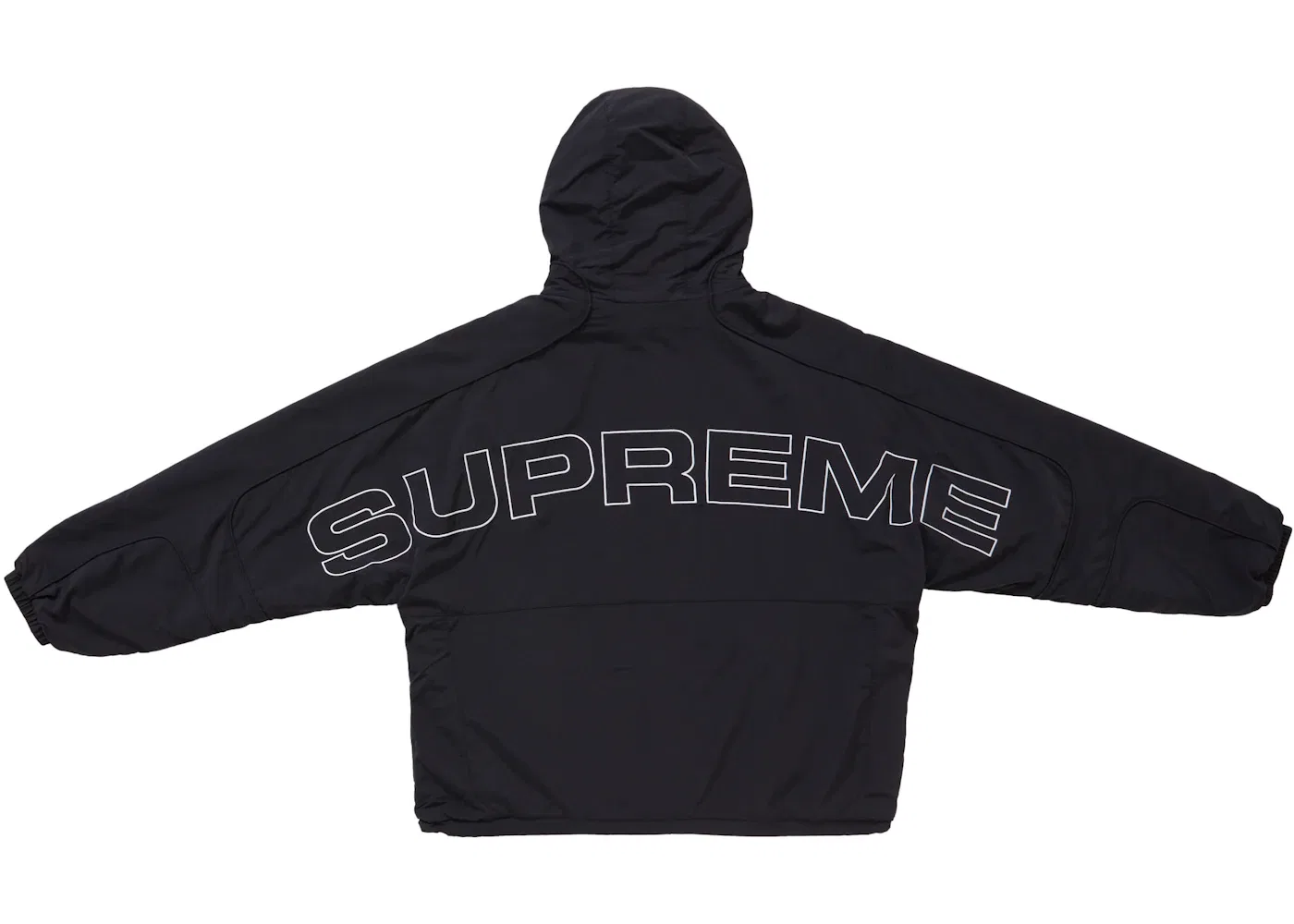 Мужская куртка с капюшоном из искусственного меха двусторонняя Supreme Jacket, Black — фото 2