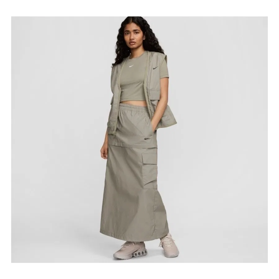 Юбка миди из ткани карго Nike Sportswear Essential, Зеленый — фото 2