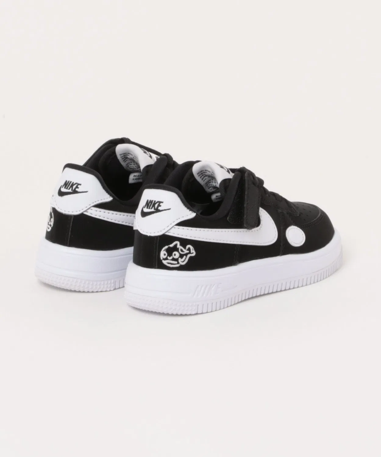 Детские кроссовки с липучкой Nike Force 1 Low EasyOn LIL PS, Black/White — фото 2