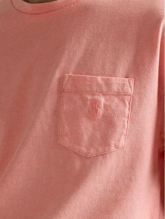 Футболка custom slim fit Polo Ralph Lauren, розовый — фото 4