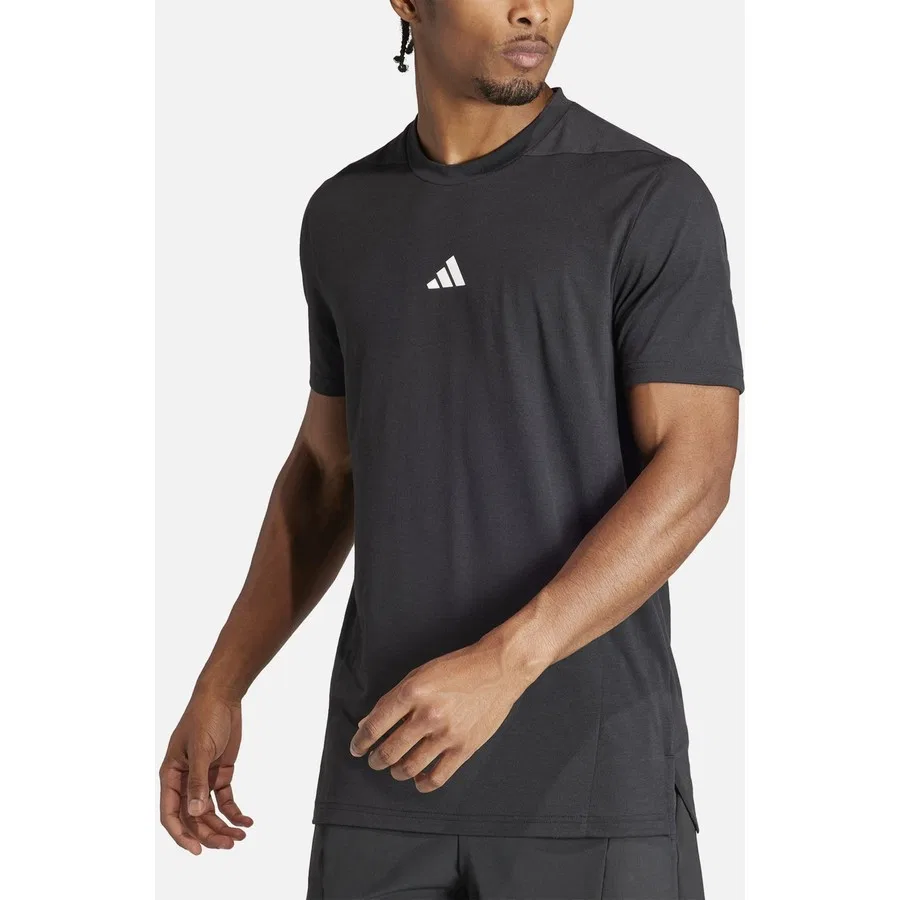 Футболка спортивная с коротким рукавом AEROREADY Designed for Training Workout Short-Sleeve adidas, Черный — фото 3