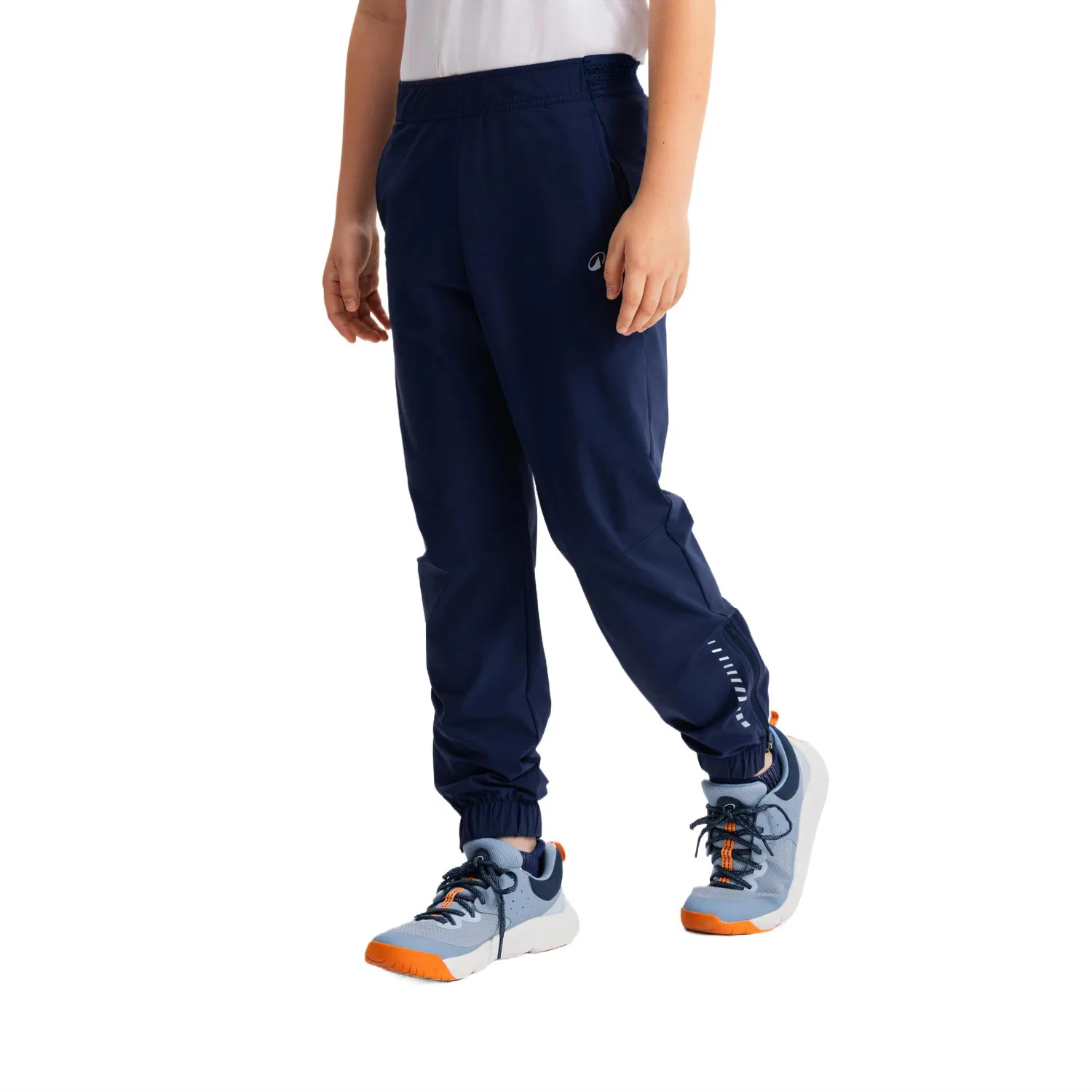 Детские брюки полной длины с эластичным поясом Gray Blue DECATHLON, Gray Blue — фото 4