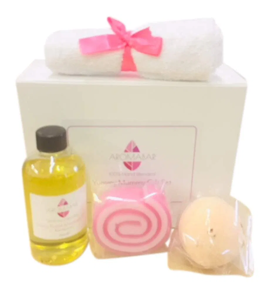 Aromabar Набор для подарка: массажное масло Rose Geranium 250ml, бомбочка для ванны Bath Blaster 160g, мыло 90g, аромабар