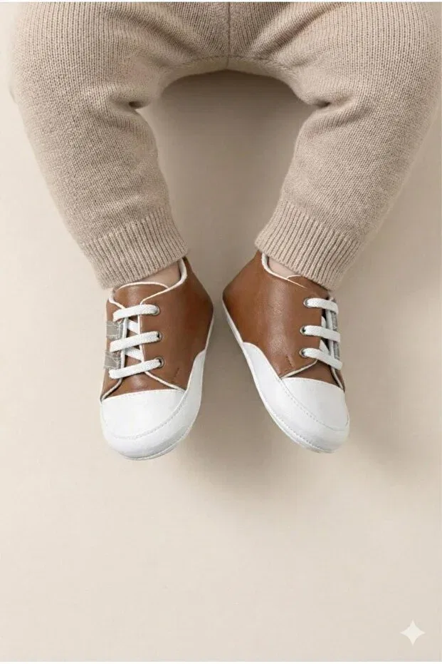Детские туфли для новорожденных для девочек с рисунком Basics Numix Baby Kids, Brown