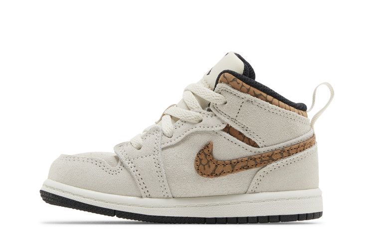 Кроссовки Air Jordan Air Jordan 1 Mid SE TD 'Brown Elephant', коричневый — фото 4