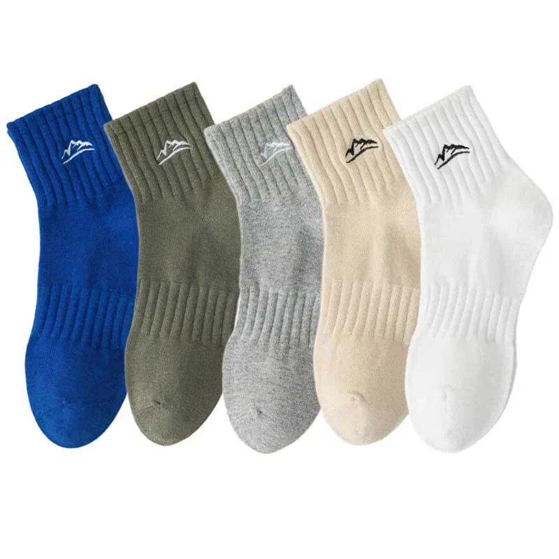 Детские носки средней высоты, набор из 5 пар, Klein Blue, Army Green, Light Gray, Oats, White, MIIOW