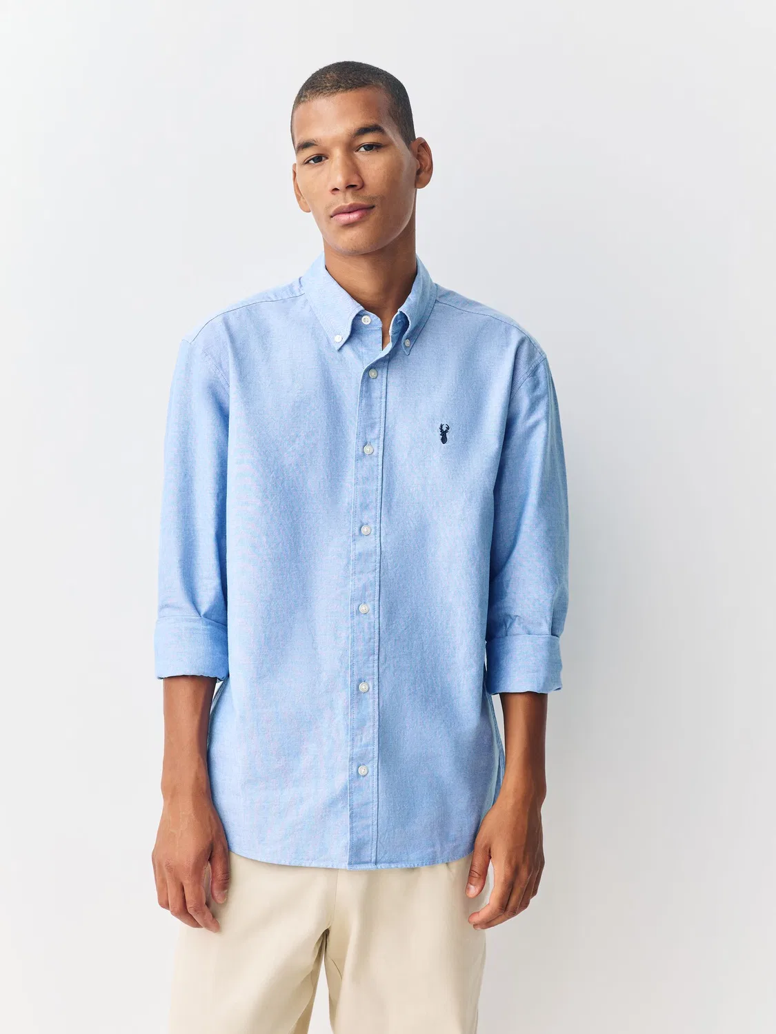 Рубашка оксфордская Slim Fit, Light Blue Next