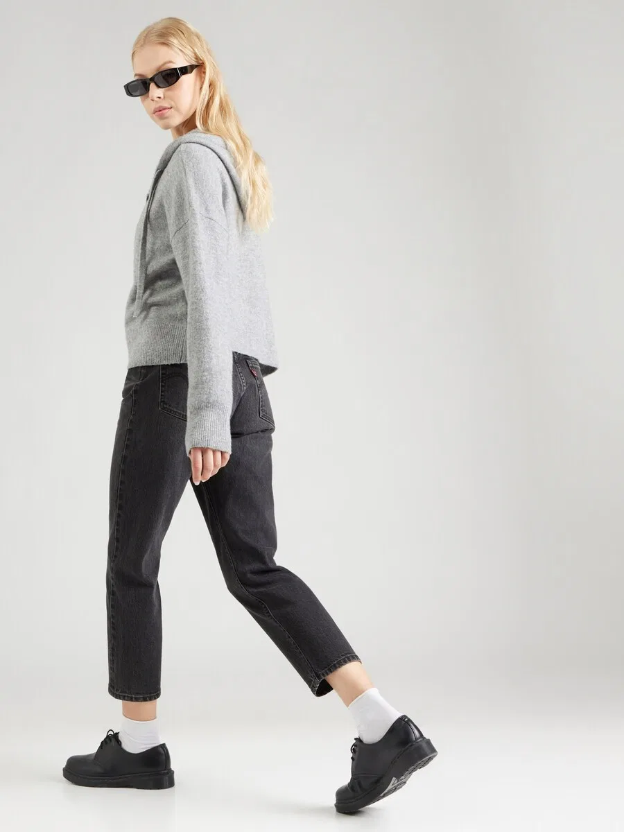 Джинсы LEVI'S Tapered Jeans '501 CROP' из черного денима — фото 4