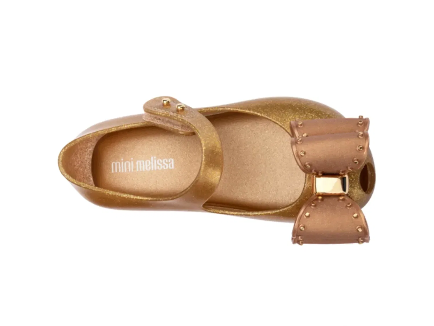 Туфли-лодочки Ultragirl Classic Bow Jelly, Mini Melissa, золотистый металлик/таупе — фото 4