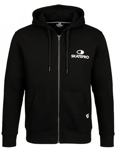Детский худи на молнии SkatePro Junior Zip Hoodie Skatepro, Schwarz Weiss