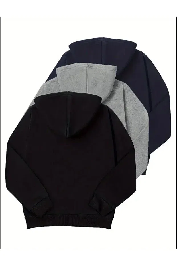 Детский кардиган с принтом Unisex 3-pack black-grey-navy blue Morning Kids, Navy-Blue-Black-Gray — фото 2