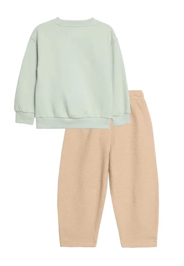Комплект из худи и брюк с принтом 2Pc outfit set Marks & Spencer, Mint Mix, мятный — фото 2