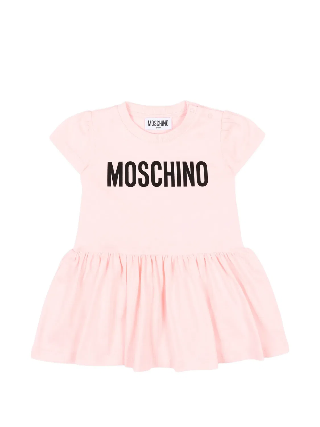 Платье с коротким рукавом Moschino, розовый