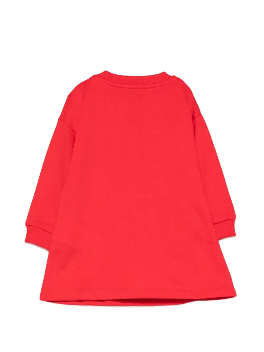 Платье с логотипом Медвежонка Тедди Moschino Kids, красный — фото 2