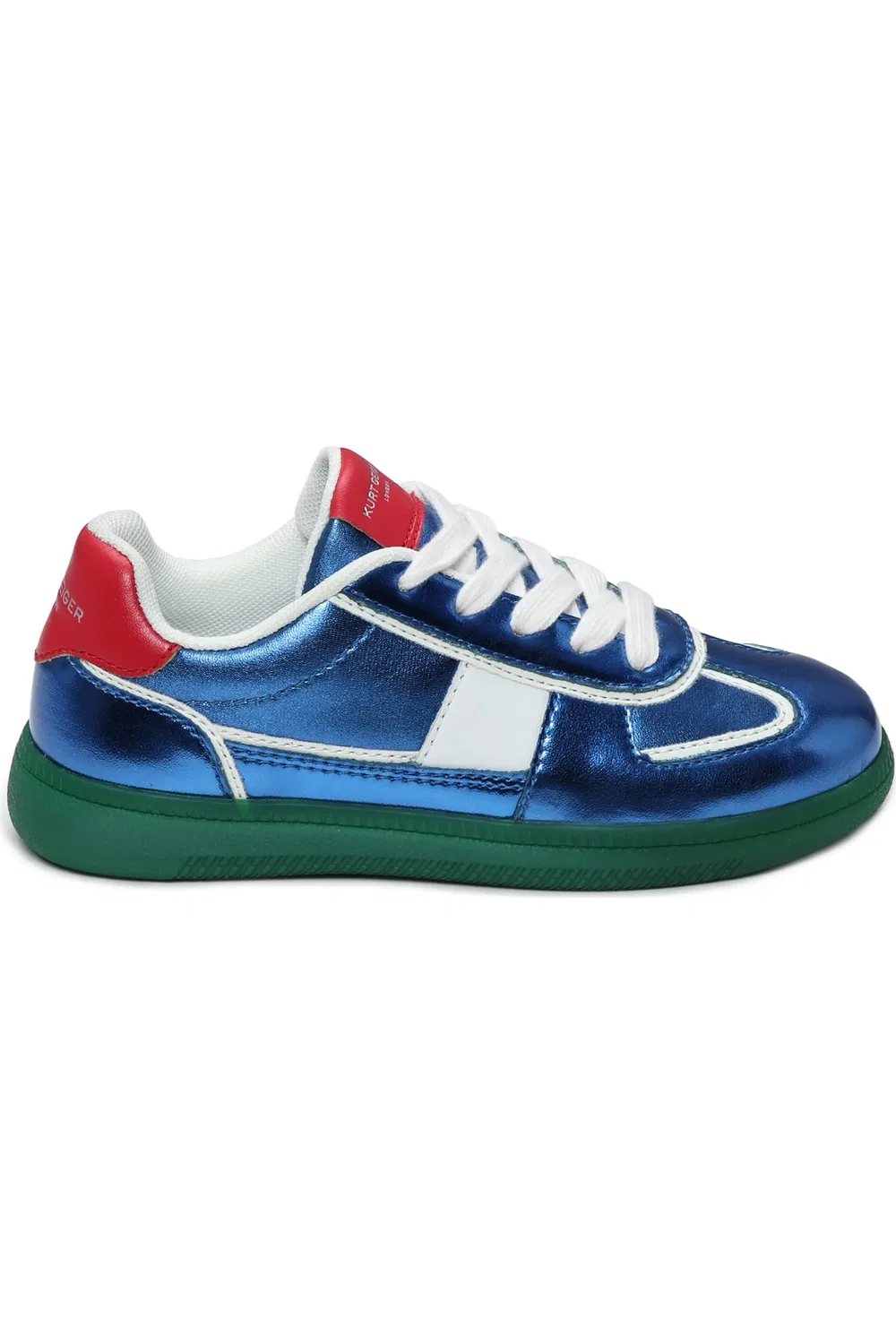 Кроссовки детские ретро из кожи и замши Lloyd Kurt Geiger London, Blue Multi — фото 2