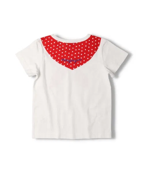 Детская футболка с принтом Scarf Print Tシャツ moujonjon, Серый — фото 4