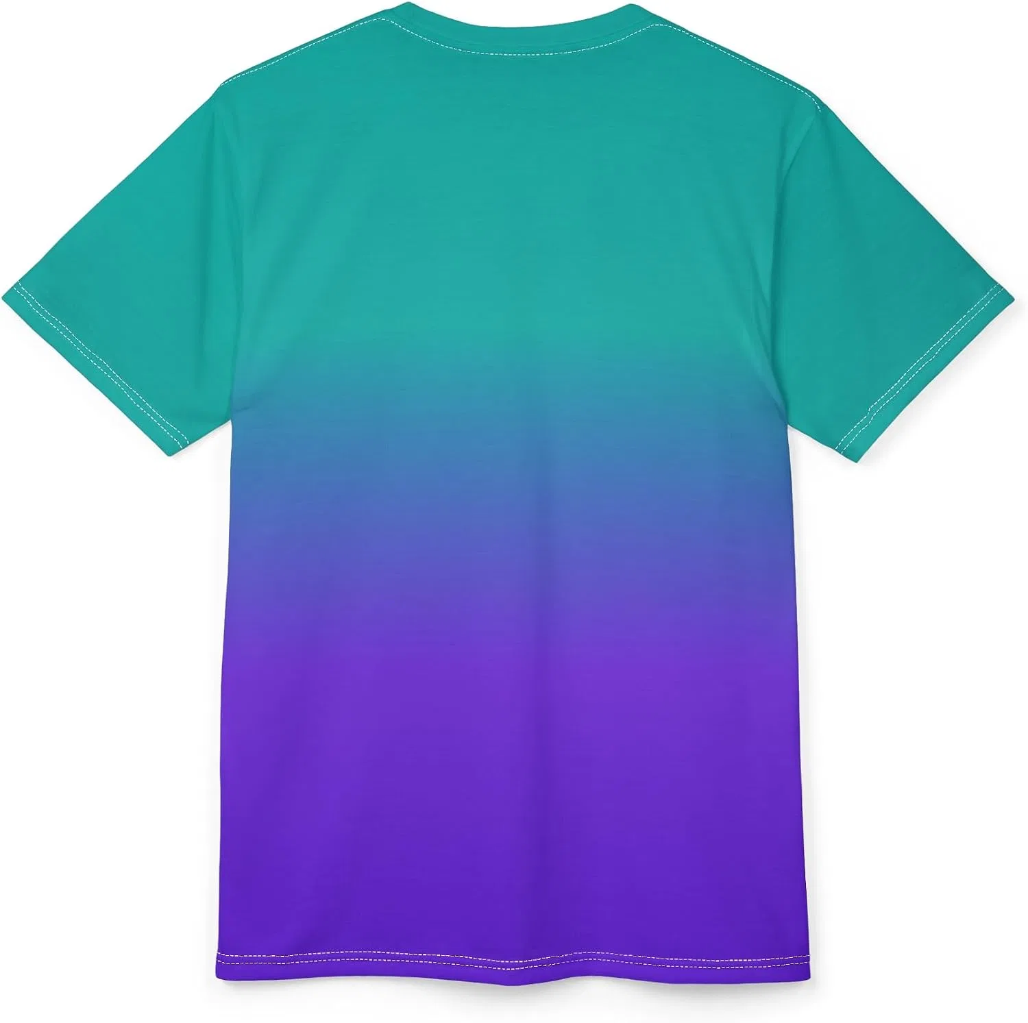 Женская футболка с градиентом Split Color, White Stitching — фото 4