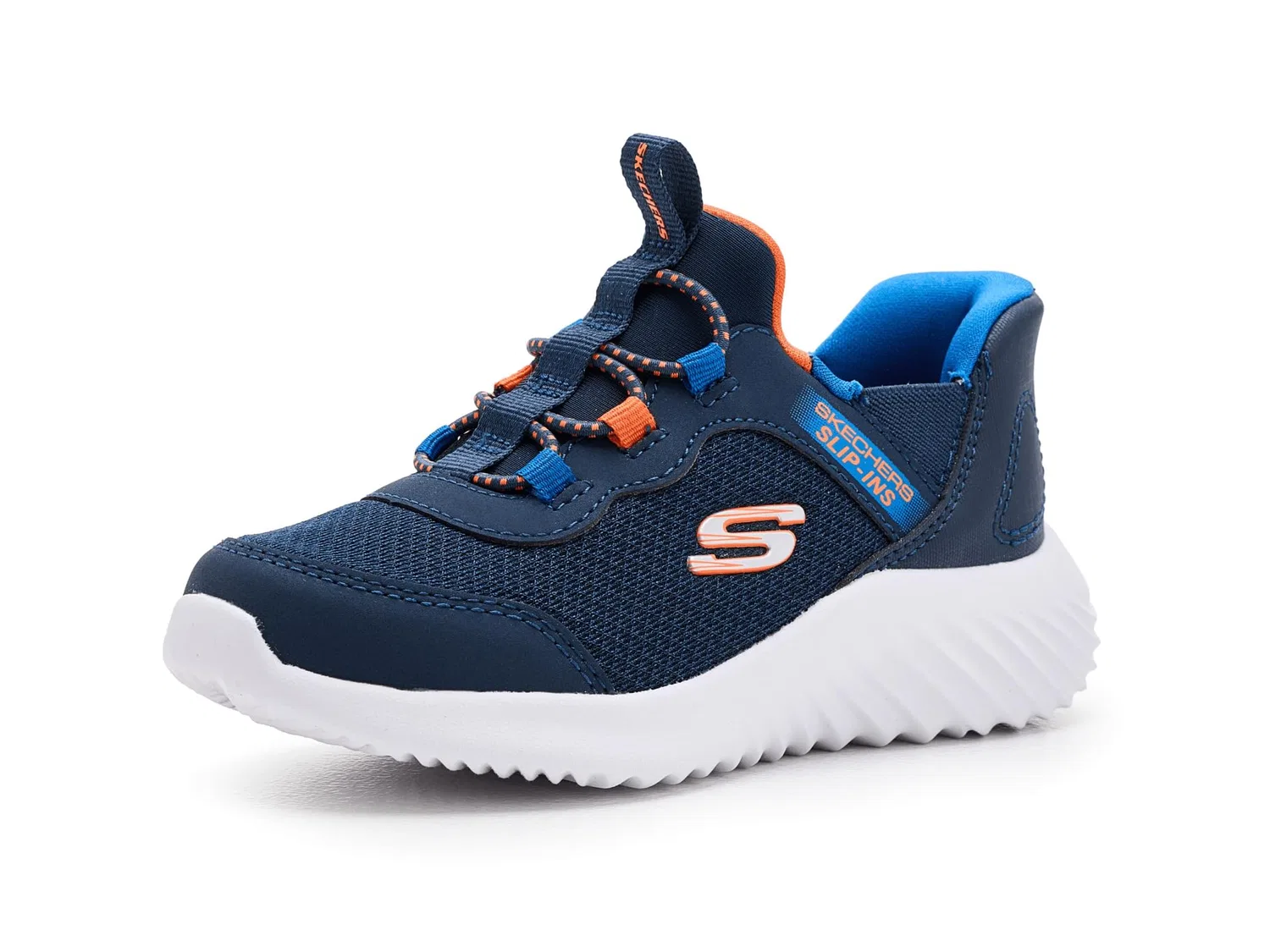Детские кроссовки для мальчиков с технологией Slip-in Bounder Skechers, Blue Navy