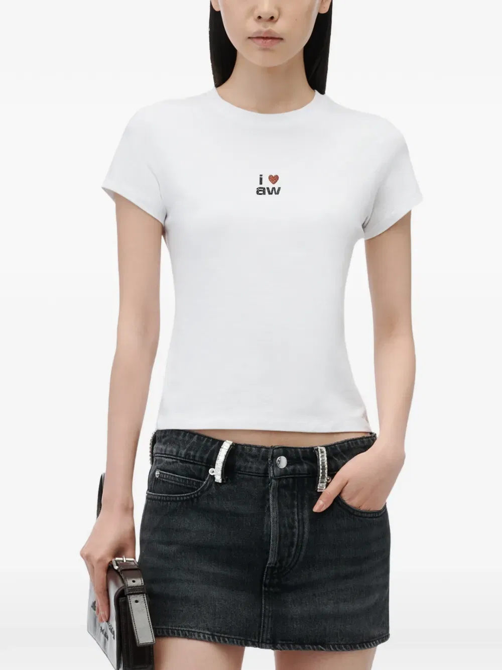 Футболка трикотажная Alexander Wang, белый — фото 4