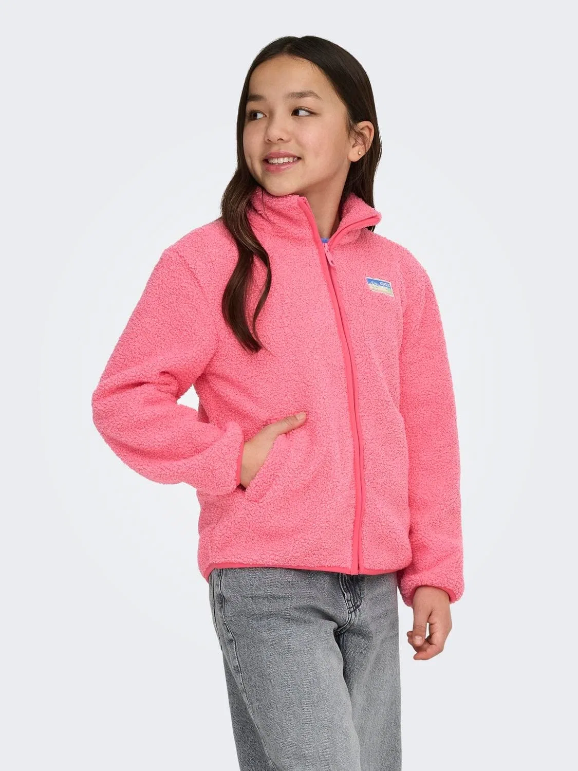 Куртка зимняя с мехом KOGEVA LIFE TEDDY JACKET Kids Only, розовый — фото 4