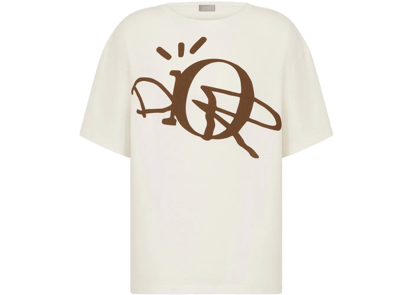 Мужская футболка оверсайз Dior x CACTUS JACK T-shirt, White/Brown
