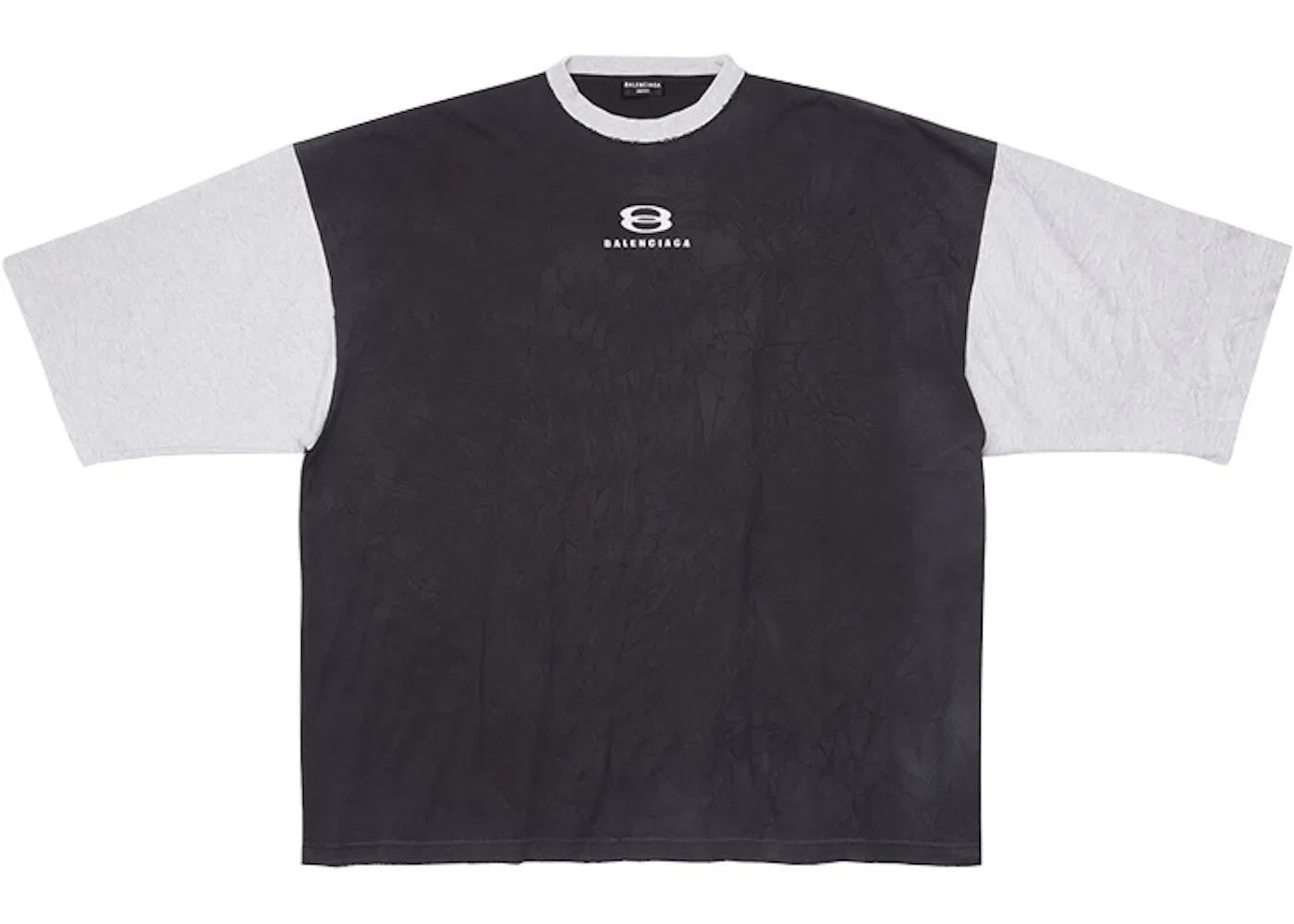 Мужская футболка с рукавом 3/4 Unity Oversized Balenciaga, Black/Light Grey