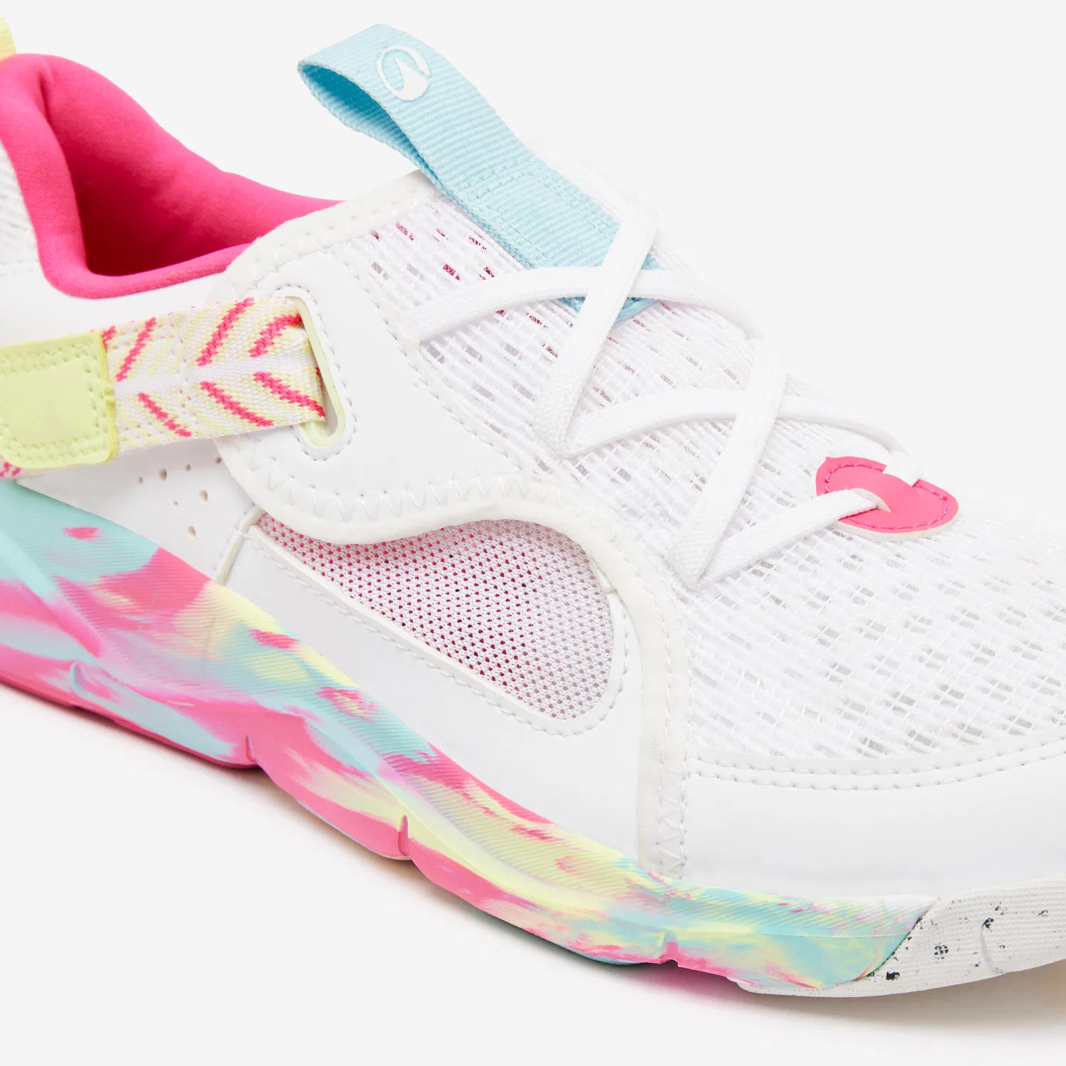 Детские дышащие кроссовки Playful Decathlon, Baumwollweiß Magentapink — фото 4