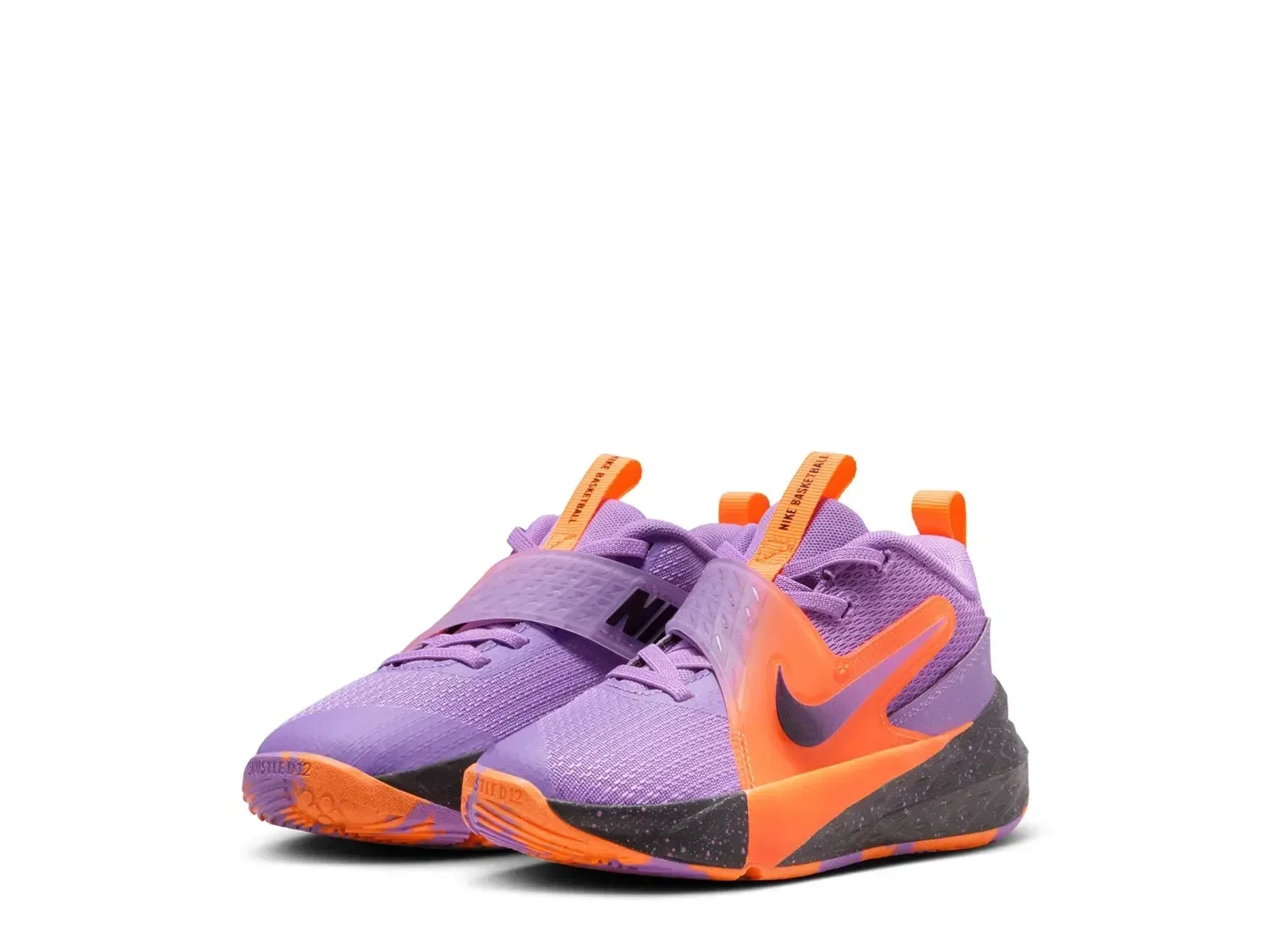 Кроссовки баскетбольные Team Hustle D 12, Nike, фиолетово-оранжевый — фото 3