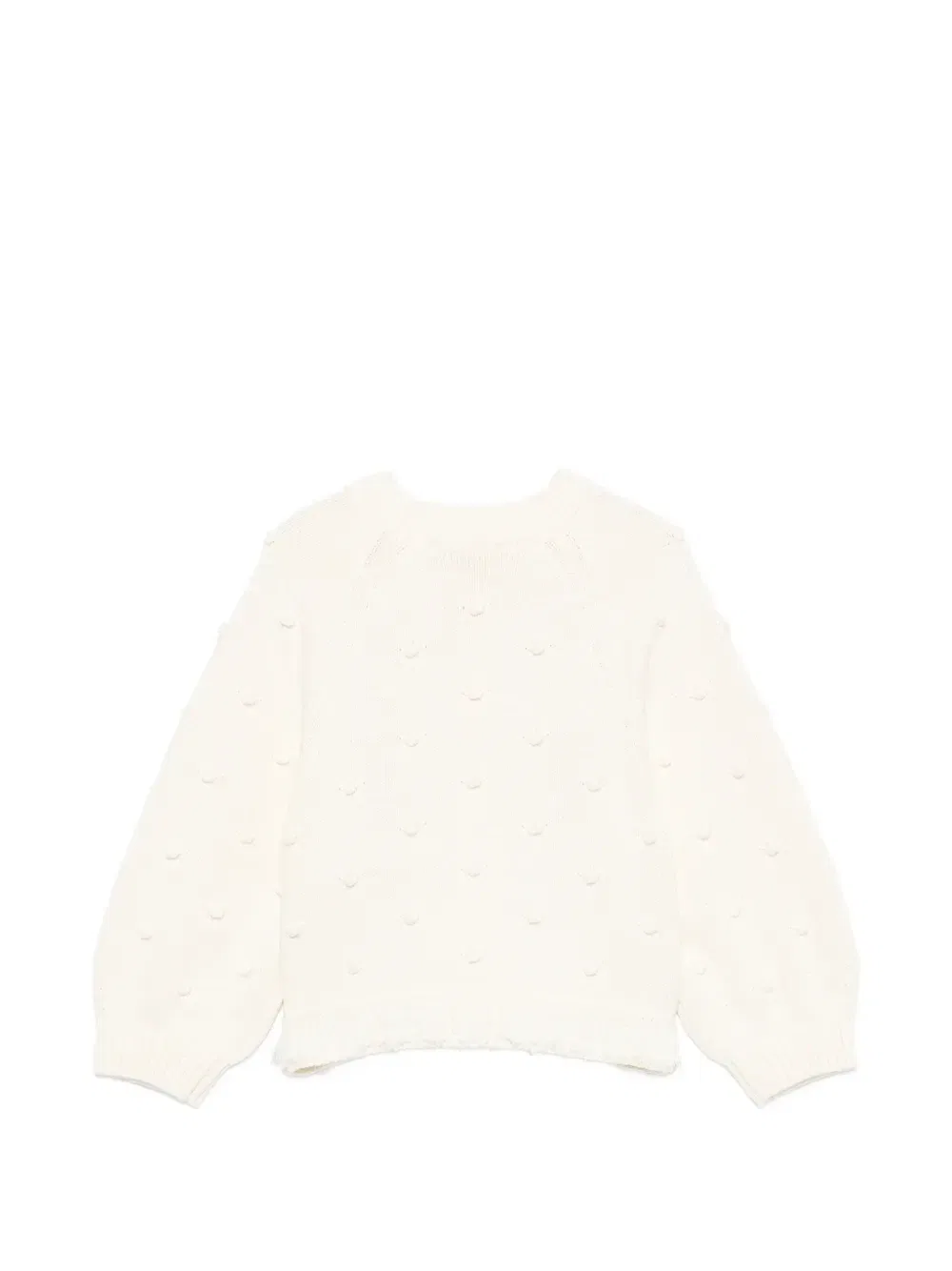 Вязаный свитер с бахромой Stella Mccartney Kids, бежевый — фото 2