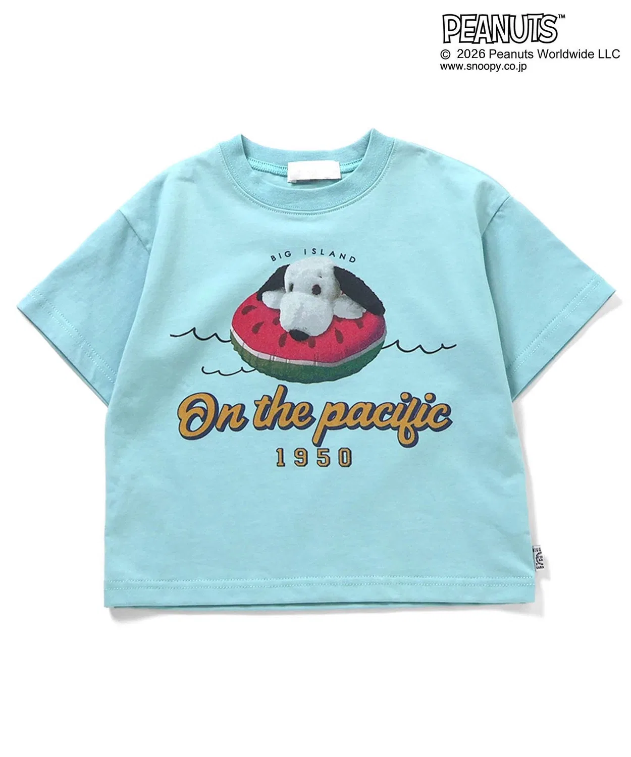 Детская футболка с фотопринтом Snoopy PEANUTS, Sax Blue