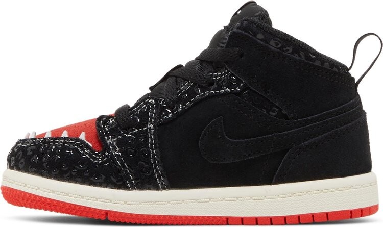 Кроссовки Air Jordan 1 Mid SE TD SiEMPRE Familia, черный — фото 3