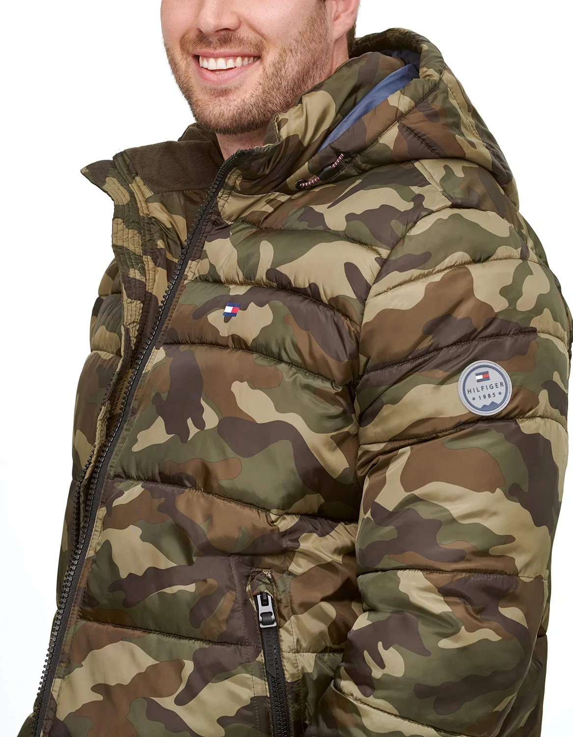 Мужская куртка-пуховик с капюшоном Classic Tommy Hilfiger, camo — фото 4