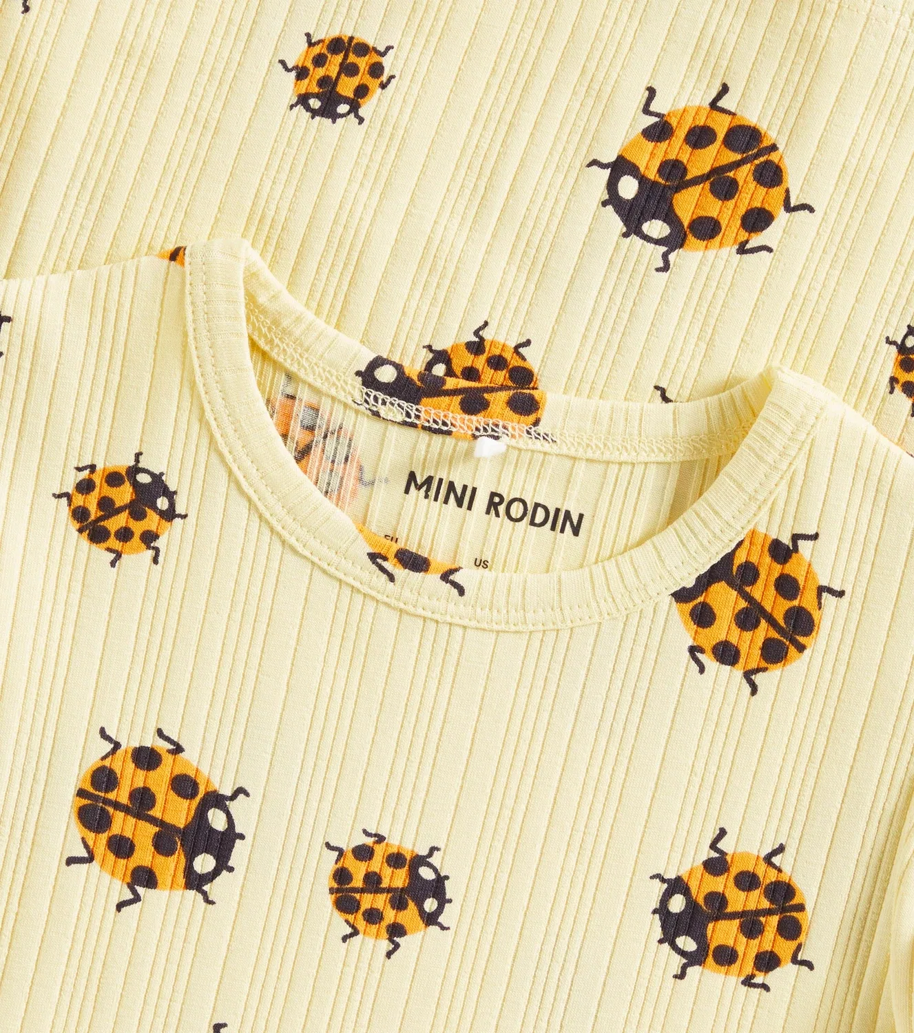 Нарядное платье с принтом божья коровка Mini Rodini, Yellow — фото 2