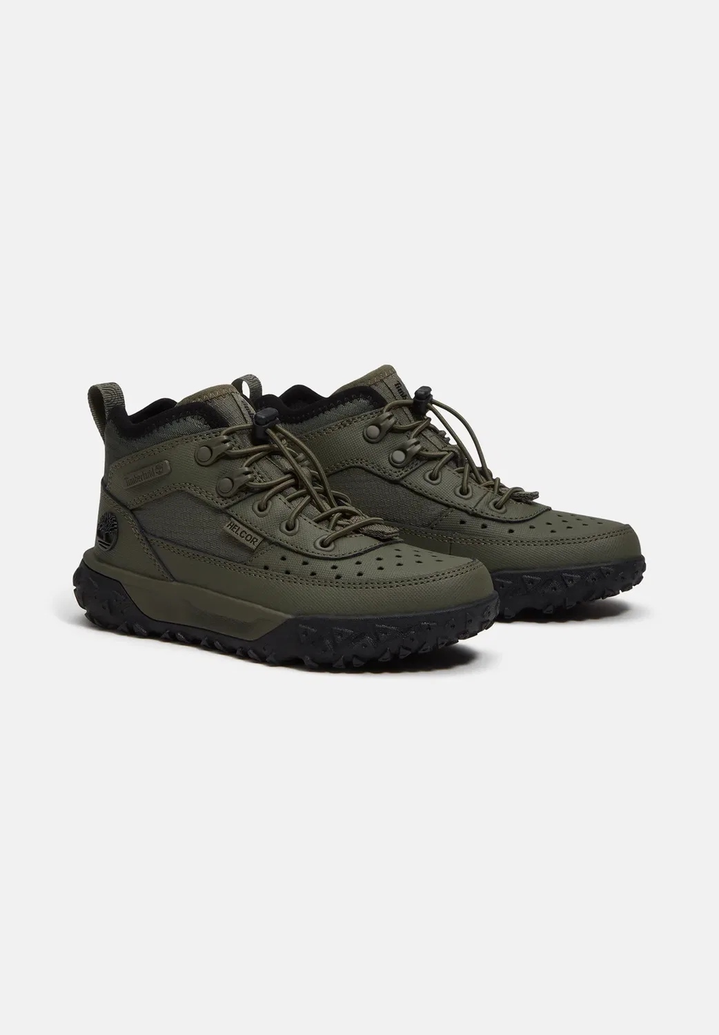 Низкие походные ботинки на эластичном шнурке - высокие кроссовки Timberland, Dark Grey — фото 2