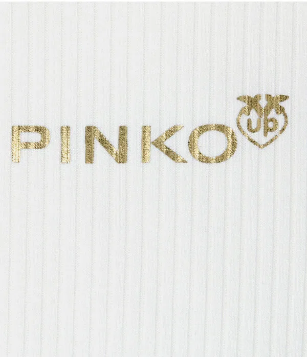 Детская футболка для девочек с принтом T-Shirt Cropped Fit Pinko Up, белый — фото 3