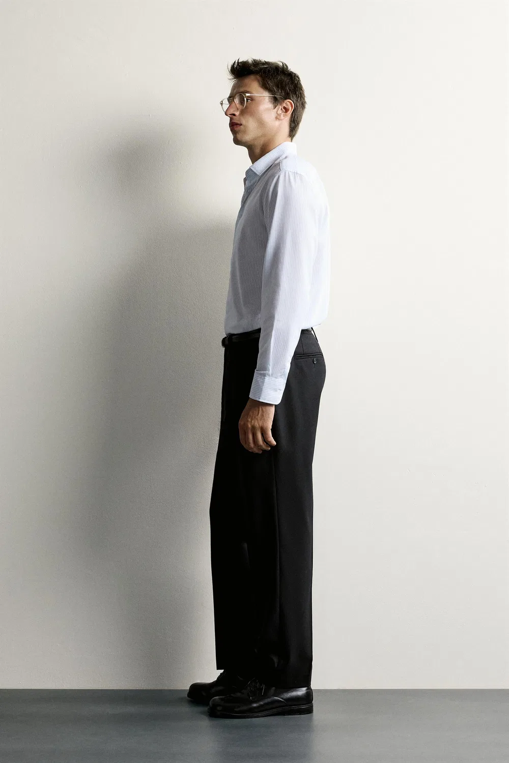 Текстурированная рубашка стандартного кроя ZARA, Green stripe — фото 4