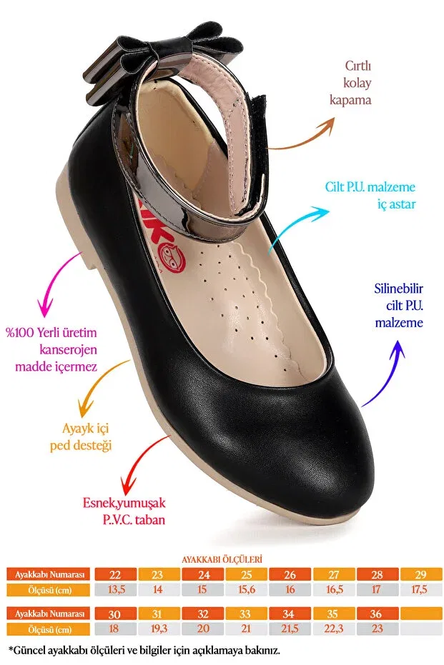 Детские балетки для девочек без застежки Kiko Kids, Black — фото 2