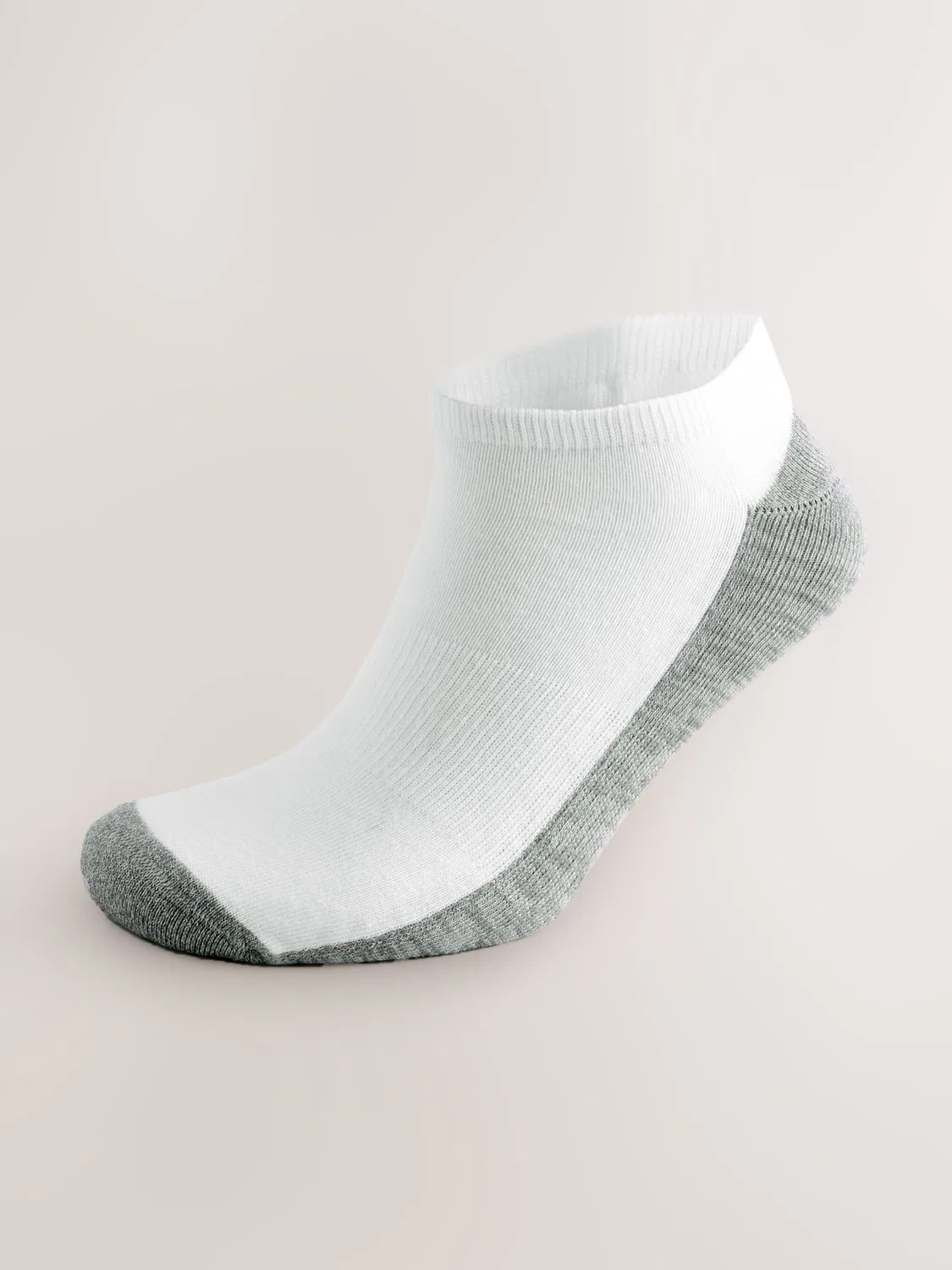 Носки повседневные с амортизацией Cushioned Trainers Socks Next, серые/белые — фото 2
