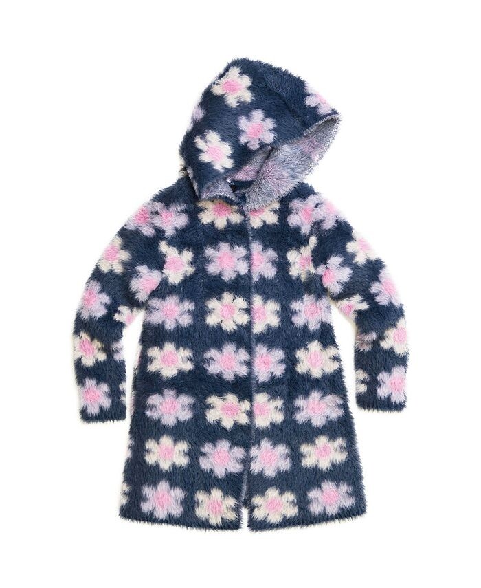 

Длинный кардиган из фансиейной пряжи для больших девочек IMOGA Collection, синий