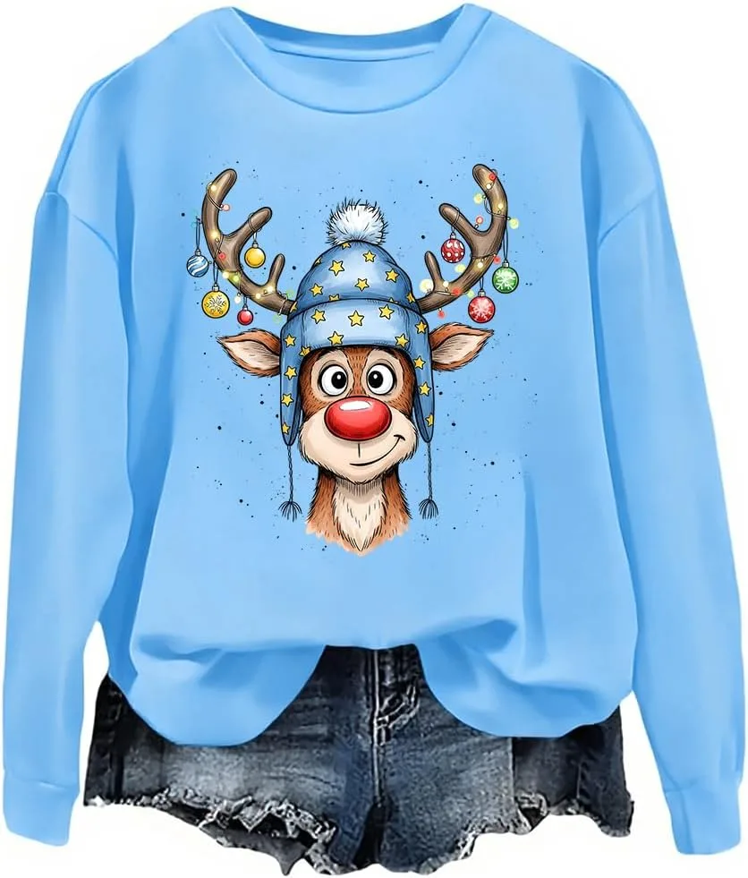 

Винтажный свитшот с оленем woati