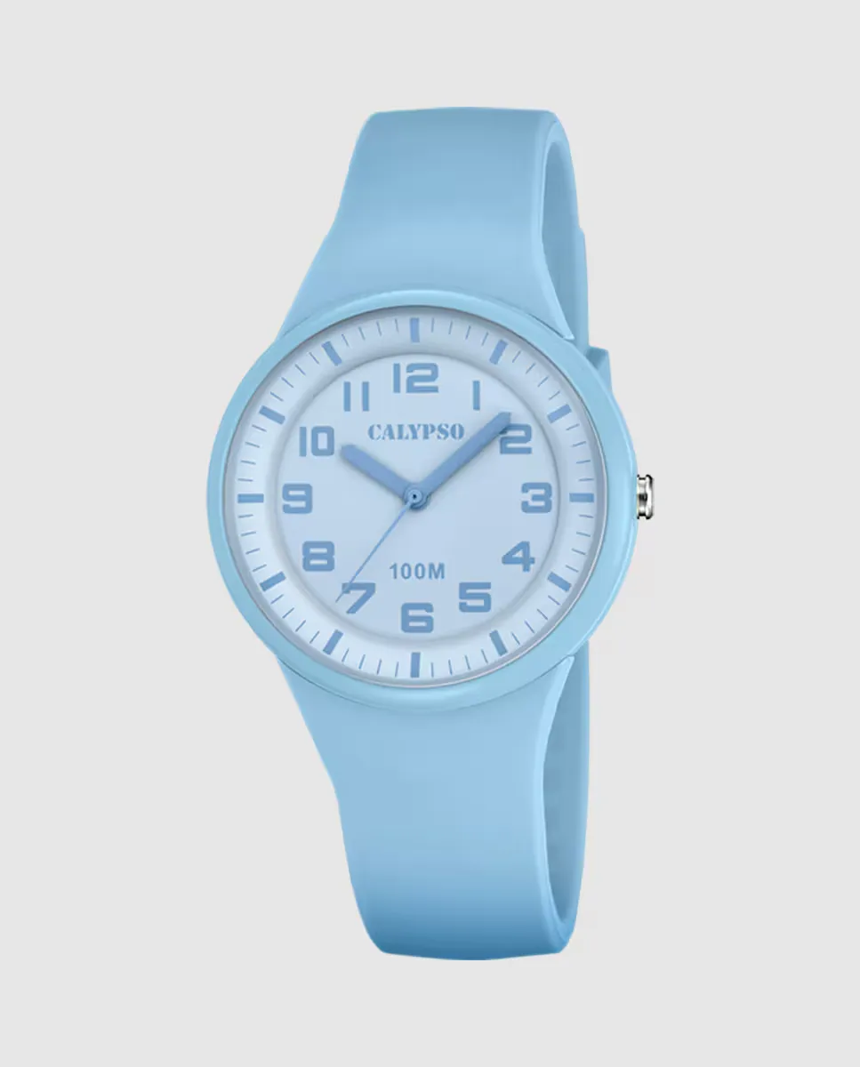 

K5851/3 Модные синие резиновые женские часы Calypso