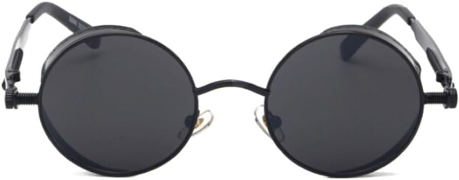 

Ретро женские круглые солнцезащитные очки в стиле стимпанк с металлической оправой, винтажные круглые солнцезащитные очки для мужчин и женщин, зеркальные, UV400 VFDHN, 3